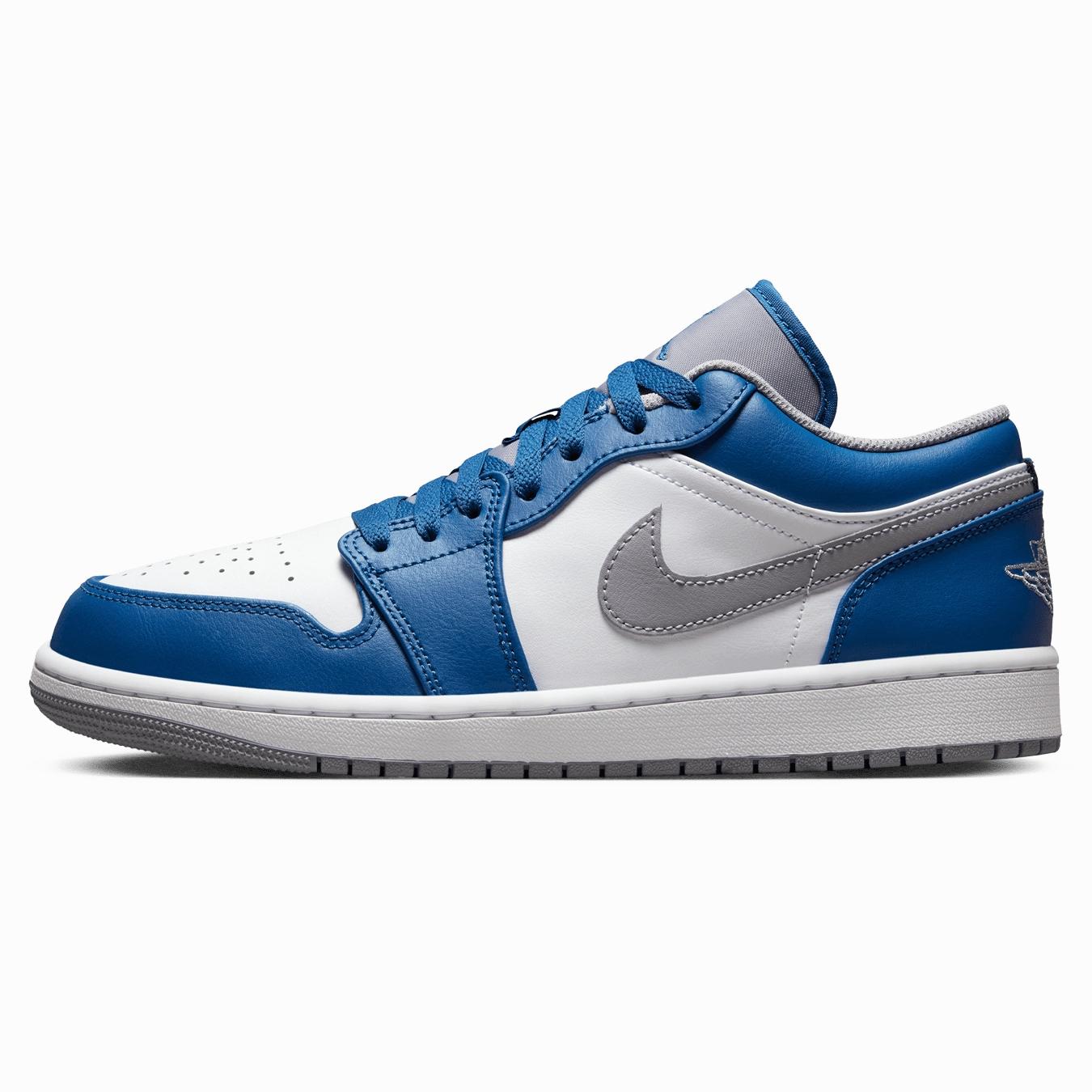 Air Jordan 1 Low 'True Blue Cement' Air Jordan 1 timeless sneakers for Jordan fans