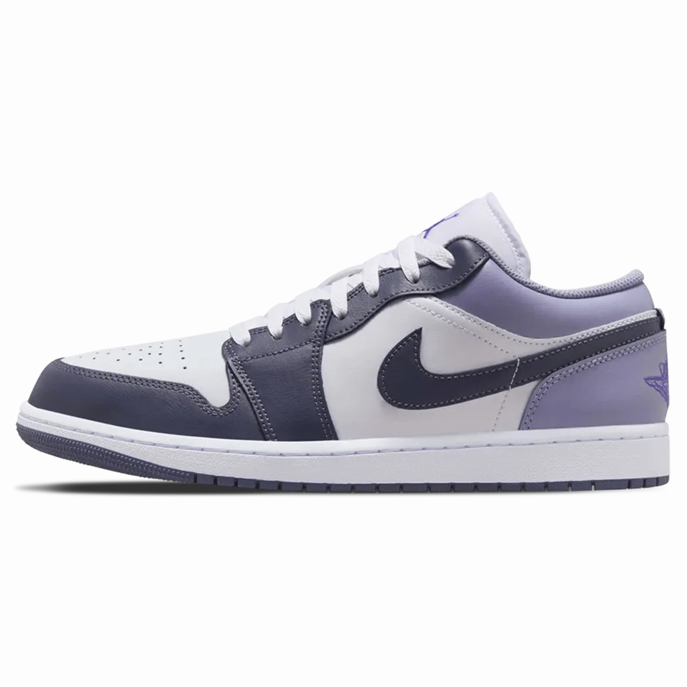 Air Jordan 1 Low 'White Indigo Haze' Air Jordan 1 Low sneakers perfect for casual outfits