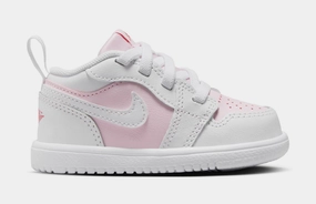 Air Jordan 1 Low Alt Infant Toddler Basketball Shoes (Pink Foam/White/Fire Red) Air Jordan 1 classic shoes for streetwear looks