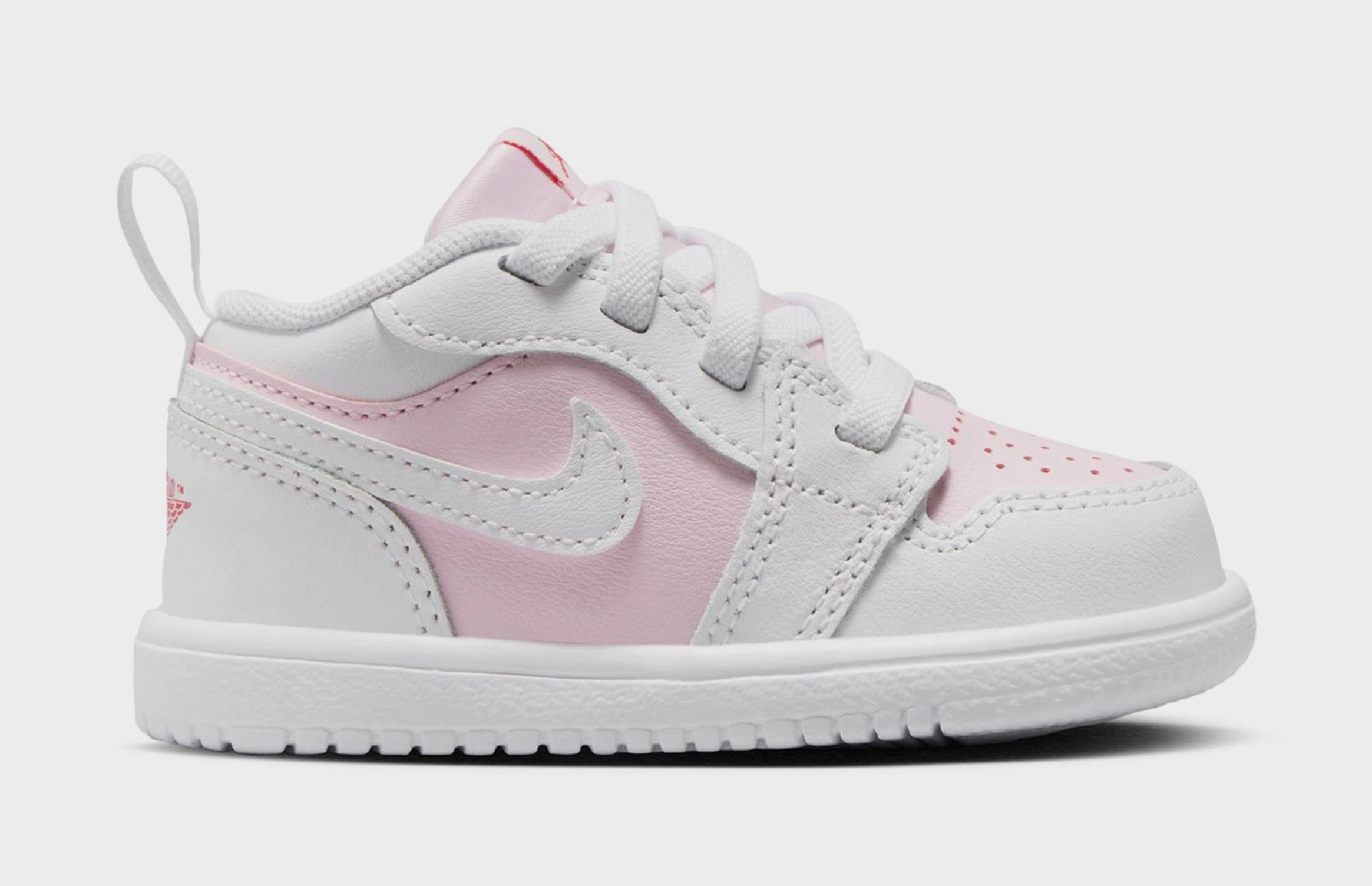 Air Jordan 1 Low Alt Infant Toddler Basketball Shoes (Pink Foam/White/Fire Red) Air Jordan 1 classic shoes for streetwear looks