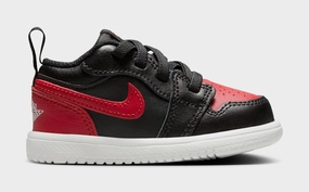 Air Jordan 1 Low Alt Infant Toddler Lifestyle Shoes (Black/Summit White/Varsity Red) Air Jordan 1 classic shoes for streetwear looks