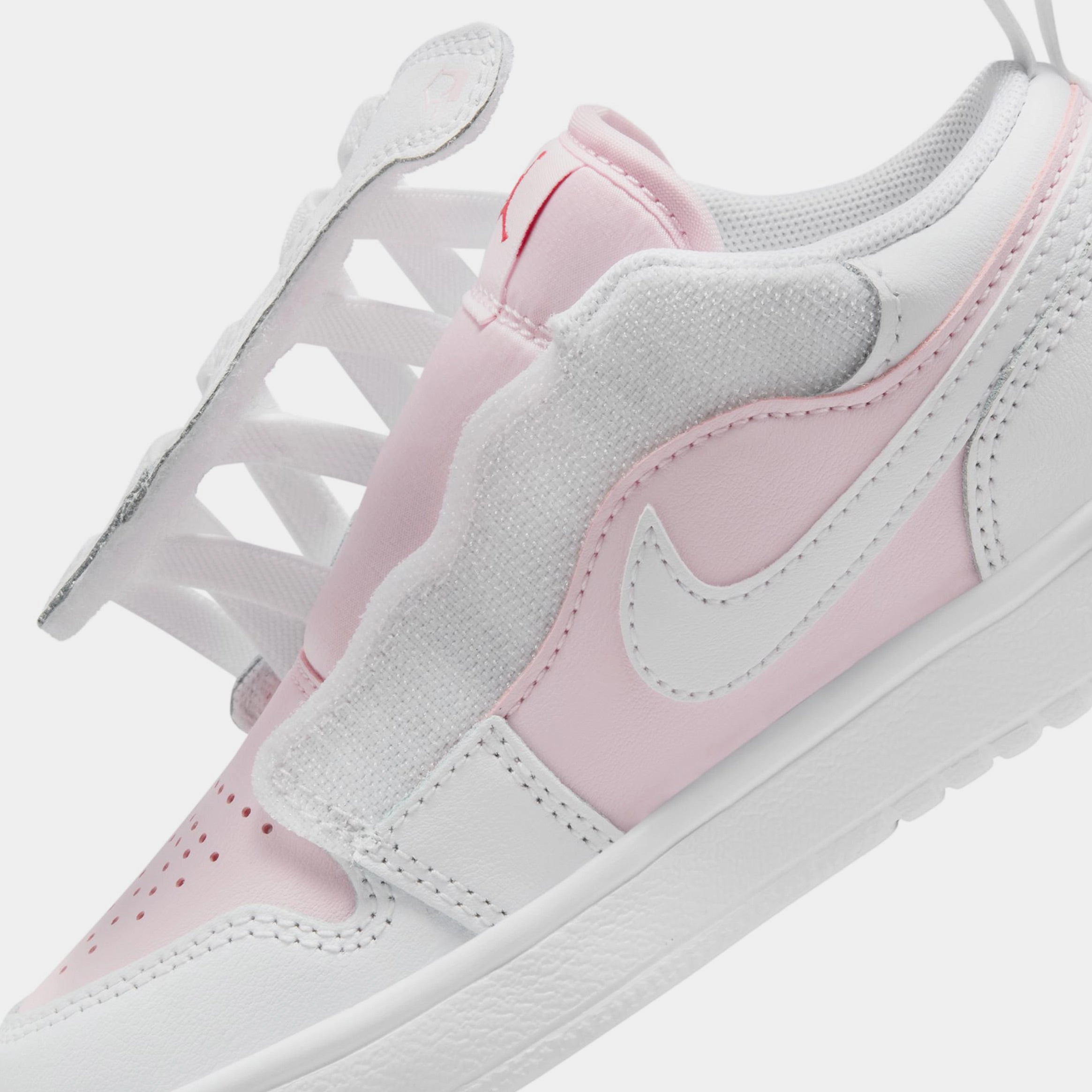 Air Jordan 1 Low Alt Preschool Basketball Shoes (Pink Foam/White/Fire Red) Air Jordan 1 original design shoes