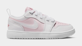Air Jordan 1 Low Alt Preschool Basketball Shoes (Pink Foam/White/Fire Red) Air Jordan 1 classic shoes for streetwear looks