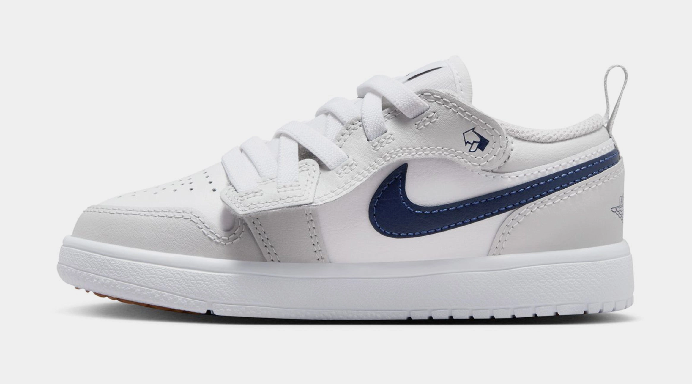 Air Jordan 1 Low ALT Preschool Basketball Shoes (White/Midnight Navy/Neutral Grey) Air Jordan 1 original design shoes