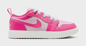Air Jordan 1 Low ALT Preschool Lifestyle Shoes (Pink Foam/Hyper Pink/Summit White) Air Jordan 1 classic shoes for streetwear looks