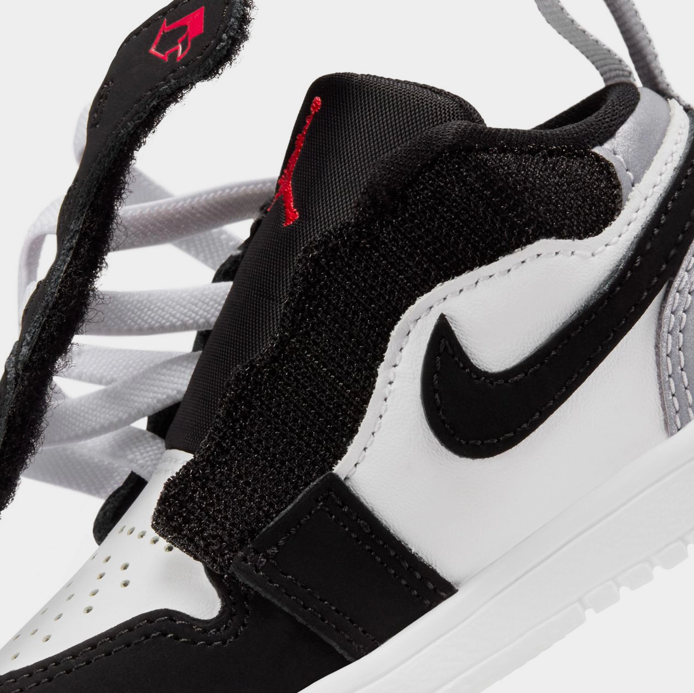 Air Jordan 1 Low Alt SE Infant Toddler Basketball Shoes (White/Fire Red/Black/Matte Silver) Air Jordan 1 original design shoes