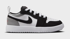 Air Jordan 1 Low Alt SE Preschool Basketball Shoes (White/Fire Red/Black/Matte Silver) Air Jordan 1 classic shoes for streetwear looks