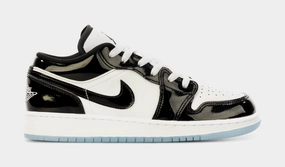 Air Jordan 1 Low Concord Grade School Lifestyle Shoes (Black/White) Free Shipping Air Jordan 1 classic shoes for streetwear looks