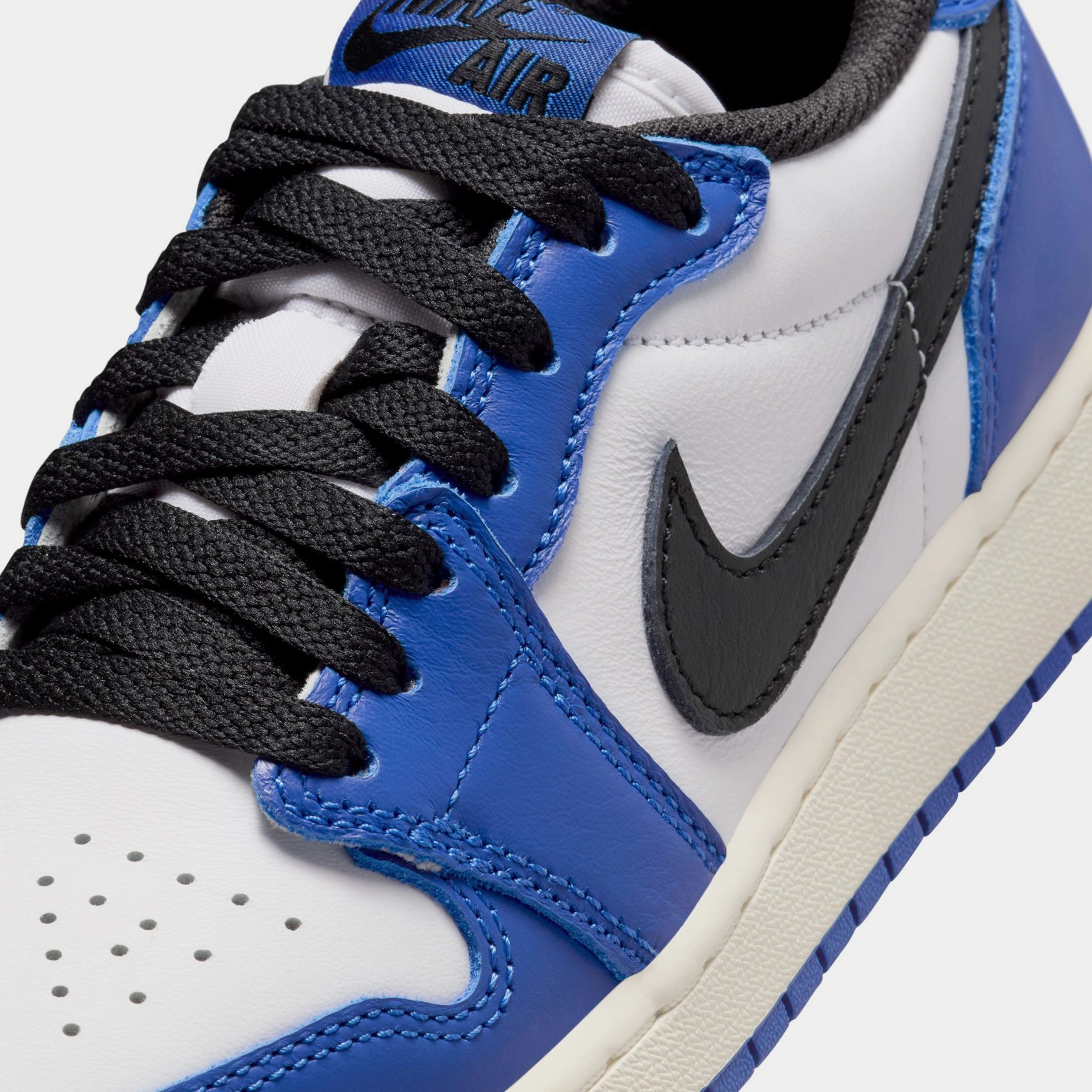 Air Jordan 1 Low Game Royal Grade School Lifestyle Shoes (White/Game Royal/Sail/Black) Air Jordan 1 original design shoes