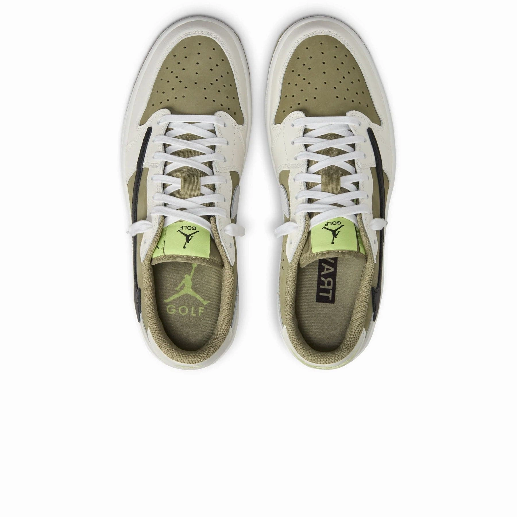 Air Jordan 1 Low Golf x Travis Scott 'Neutral Olive' Air Jordan 1 vintage style sneakers