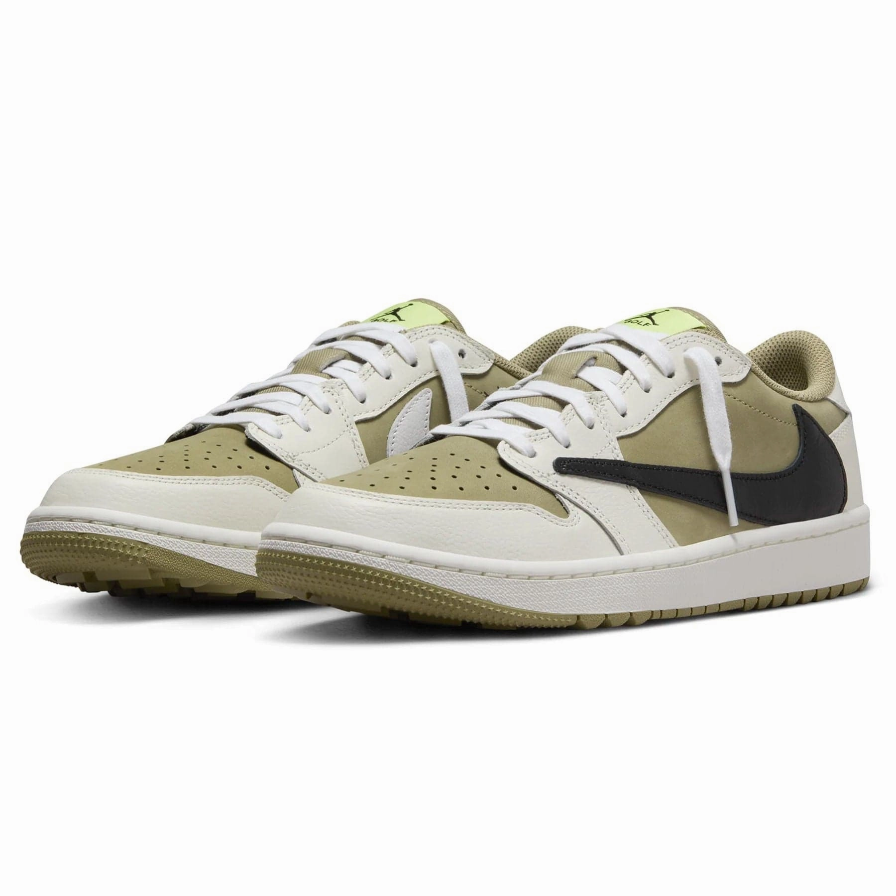Air Jordan 1 Low Golf x Travis Scott 'Neutral Olive' Air Jordan 1 vintage style sneakers
