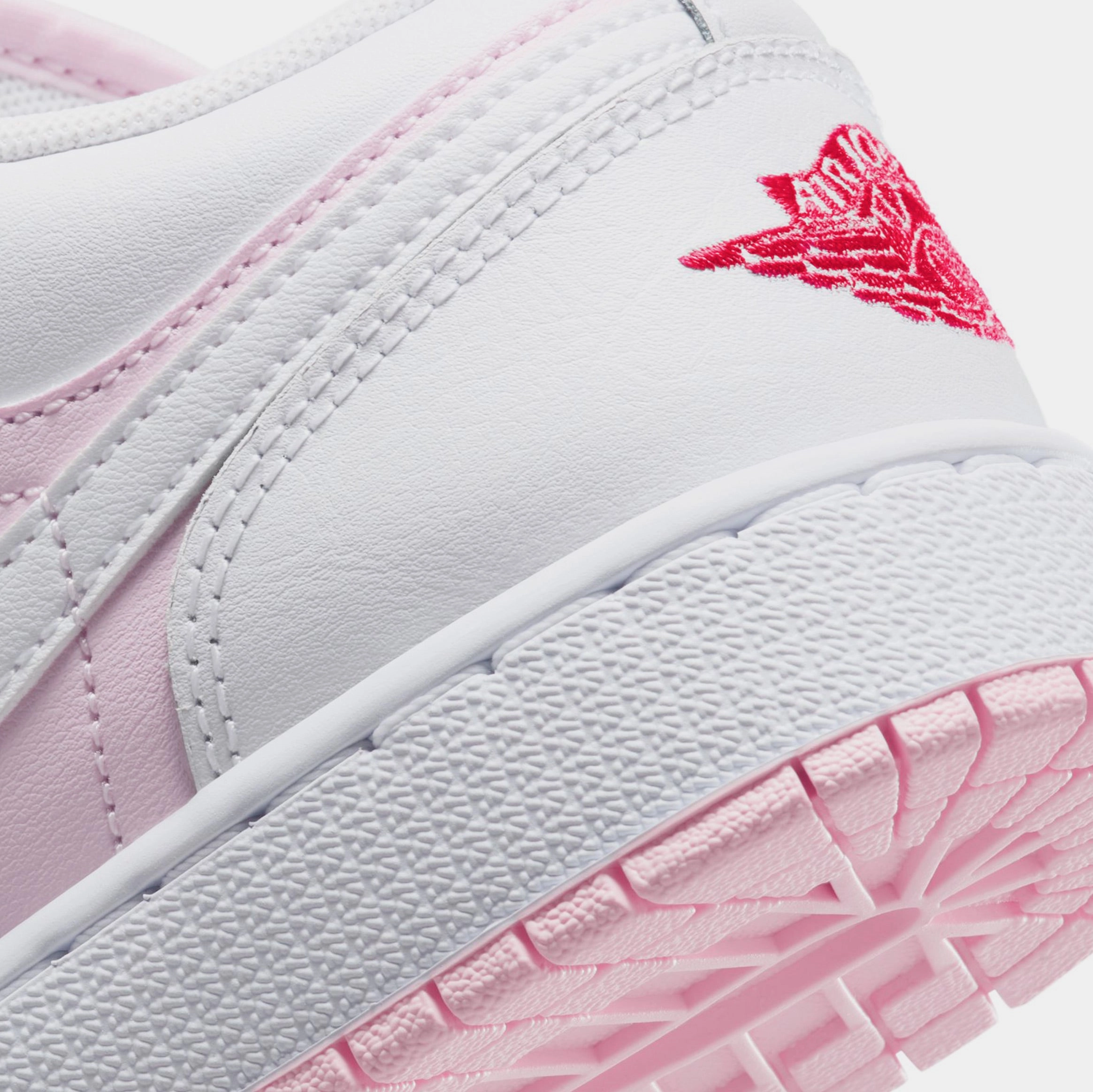 Air Jordan 1 Low Grade School Lifestyle Shoes (Pink Foam/White/Fire Red) Air Jordan 1 original design shoes