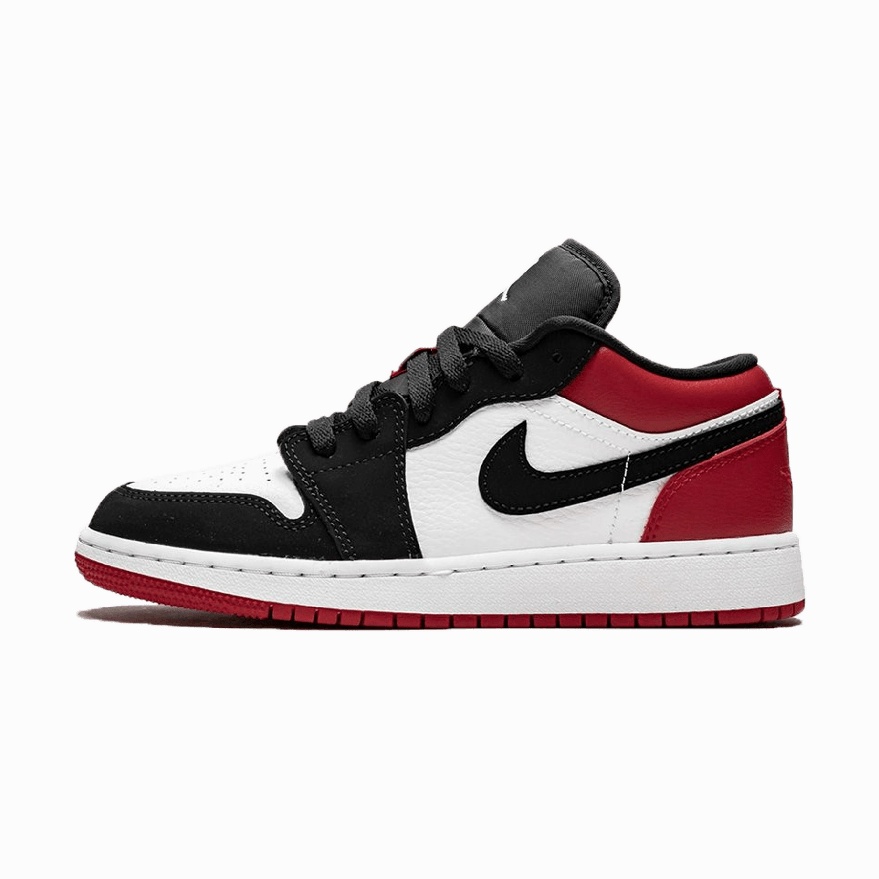 Air Jordan 1 Low GS 'Black Toe' Air Jordan 1 sneakers with heritage court style