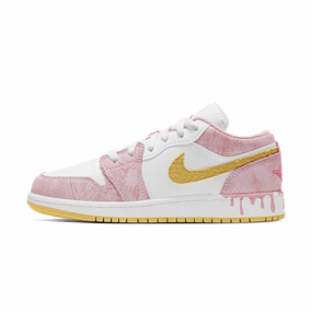 Air Jordan 1 Low GS 'Strawberry Ice Cream' Air Jordan 1 Low sneakers perfect for casual outfits