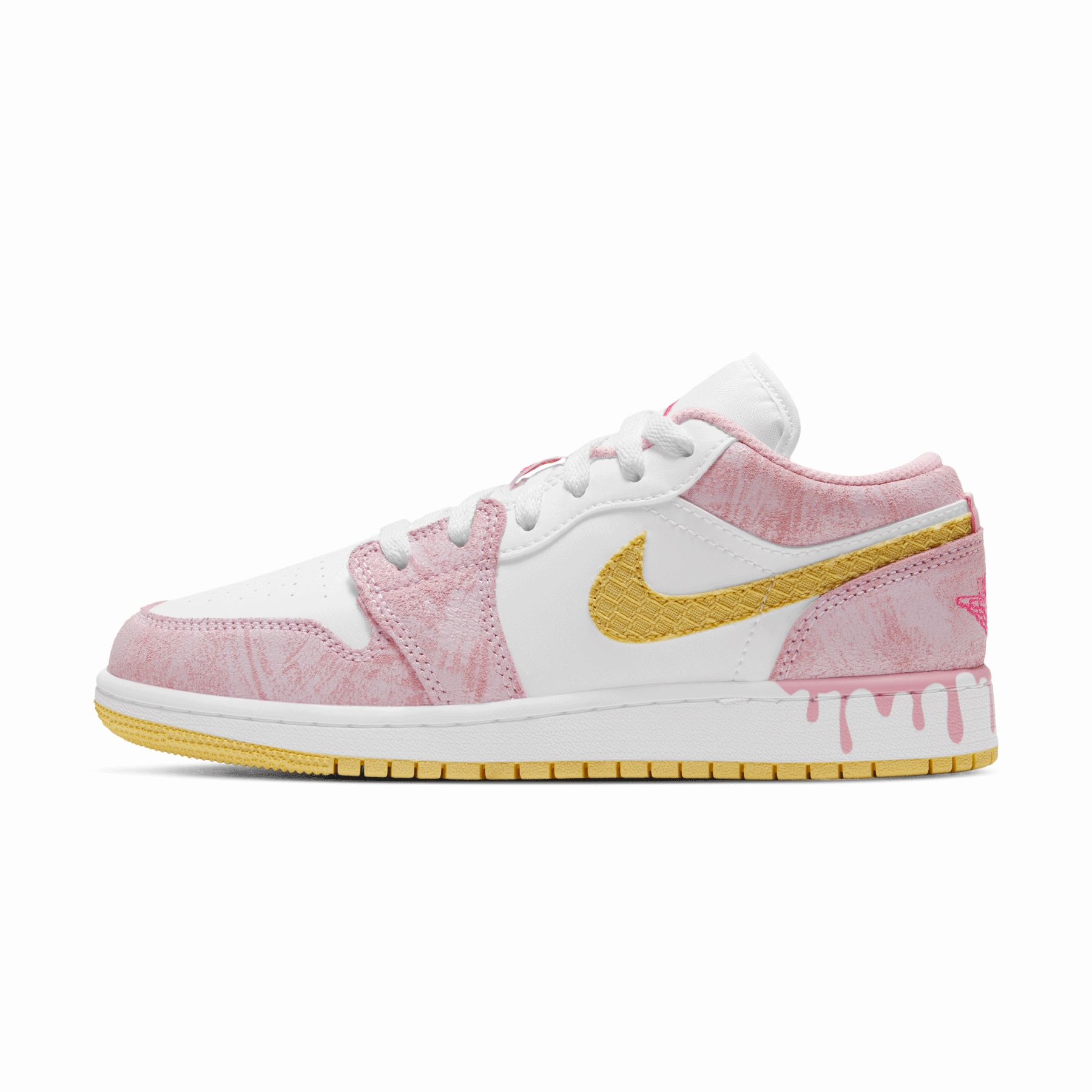 Air Jordan 1 Low GS 'Strawberry Ice Cream' Air Jordan 1 Low sneakers perfect for casual outfits