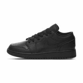 Air Jordan 1 Low GS 'Triple Black' Air Jordan 1 sneakers with heritage court style