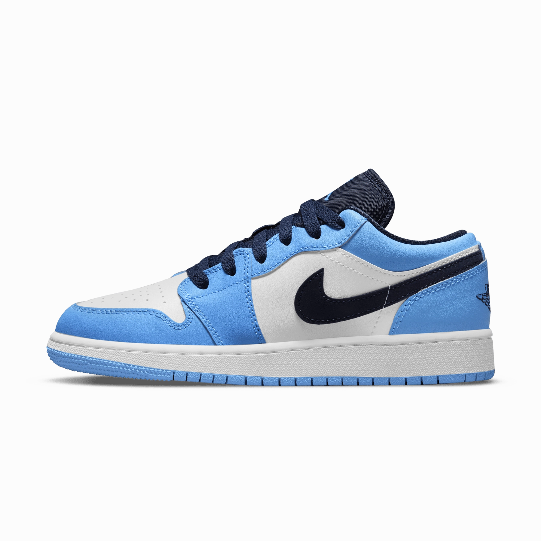 Air Jordan 1 Low GS 'UNC' Air Jordan 1 Low sneakers perfect for casual outfits