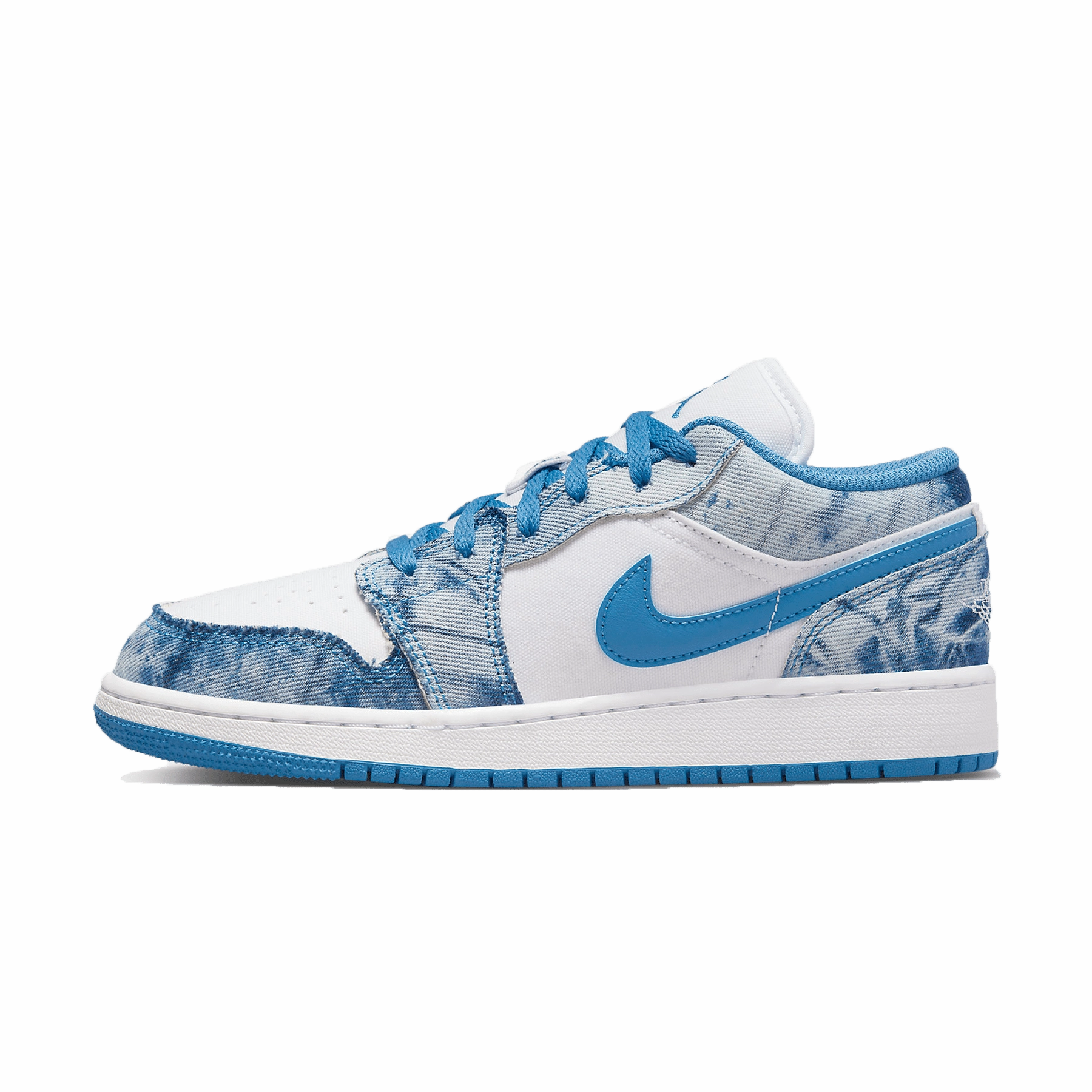 Air Jordan 1 Low GS 'Washed Denim' Air Jordan 1 Low sneakers perfect for casual outfits
