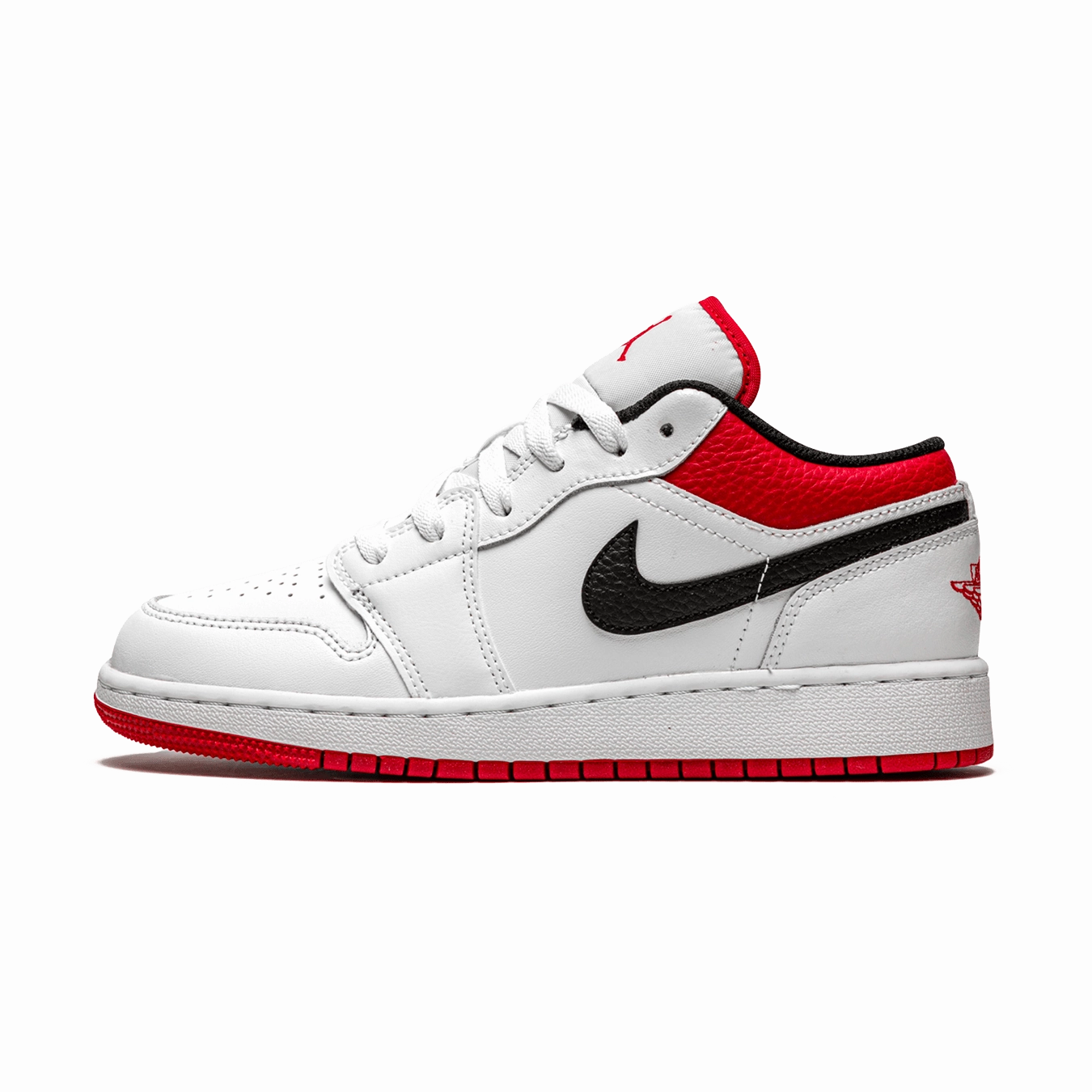 Air Jordan 1 Low GS 'White Gym Red' Air Jordan 1 Low sneakers perfect for casual outfits