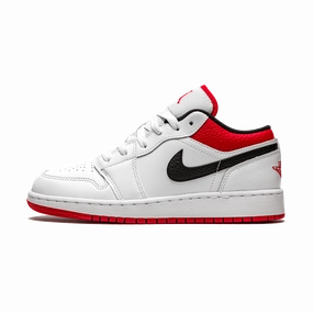 Air Jordan 1 Low GS 'White Gym Red' Air Jordan 1 Low sneakers perfect for casual outfits