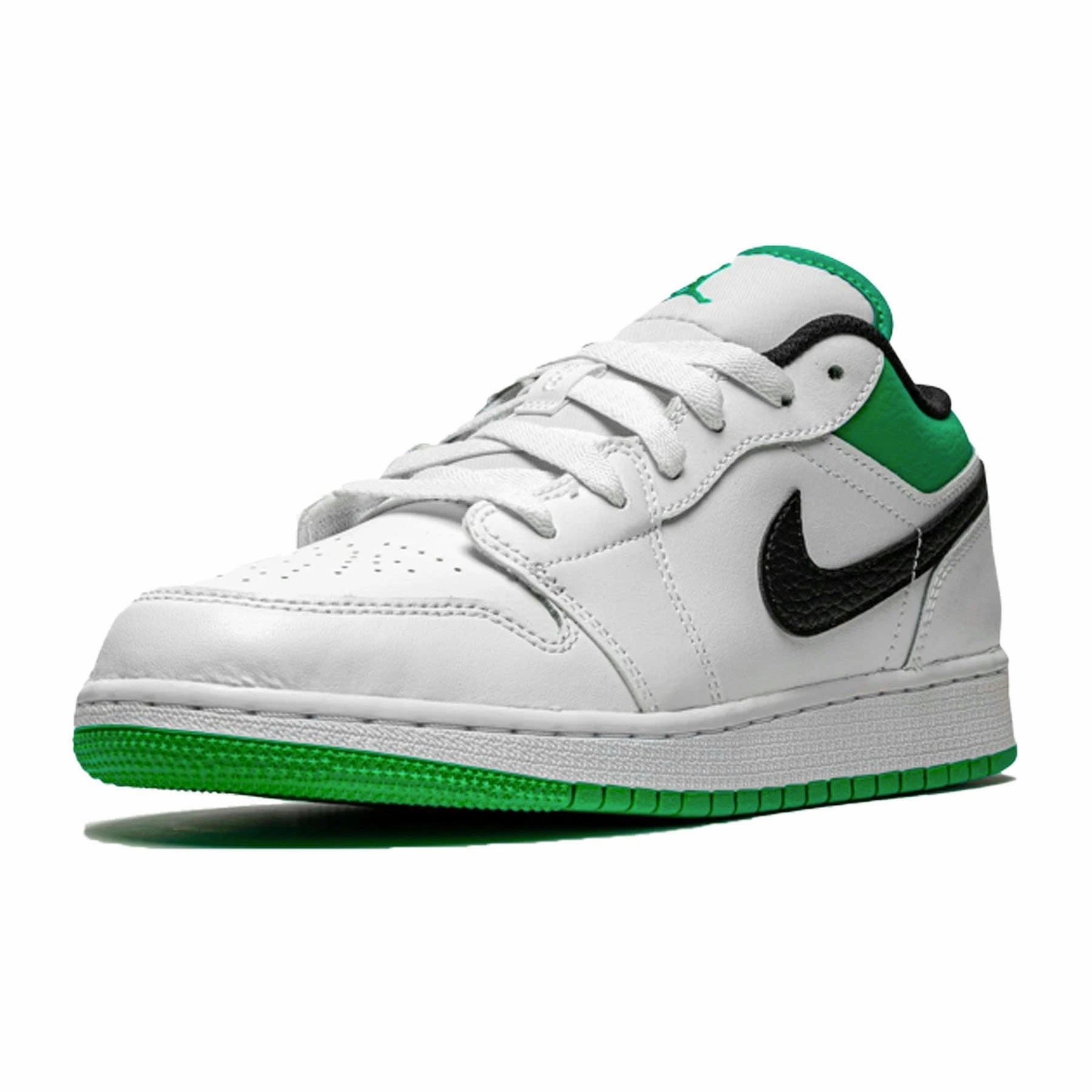 Air Jordan 1 Low GS 'White Lucky Green' Air Jordan 1 vintage style sneakers