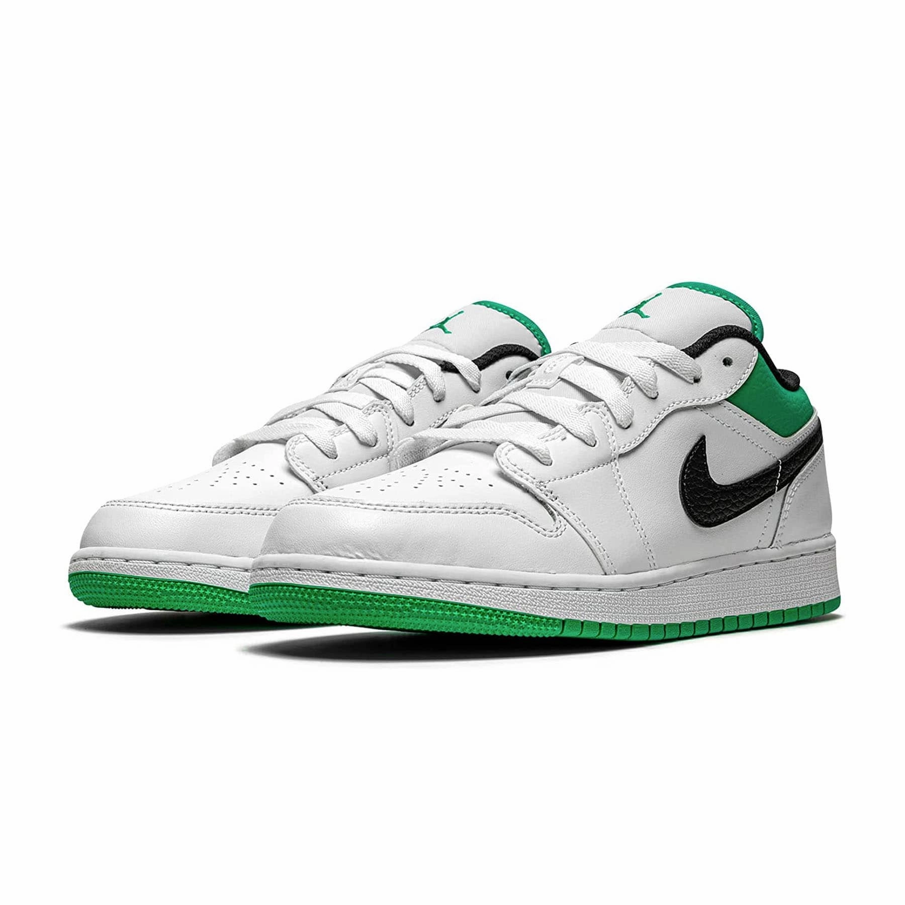 Air Jordan 1 Low GS 'White Lucky Green' Air Jordan 1 vintage style sneakers
