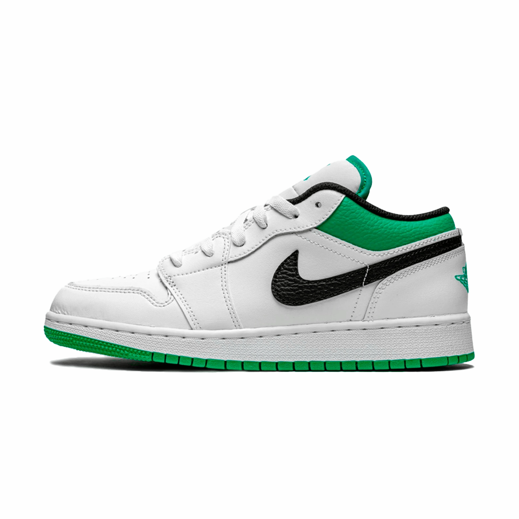 Air Jordan 1 Low GS 'White Lucky Green' Air Jordan 1 timeless sneakers for Jordan fans