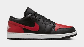 Air Jordan 1 Low Mens Basketball Shoes (Black/Summit White/Varsity Red) Air Jordan 1 classic shoes for streetwear looks