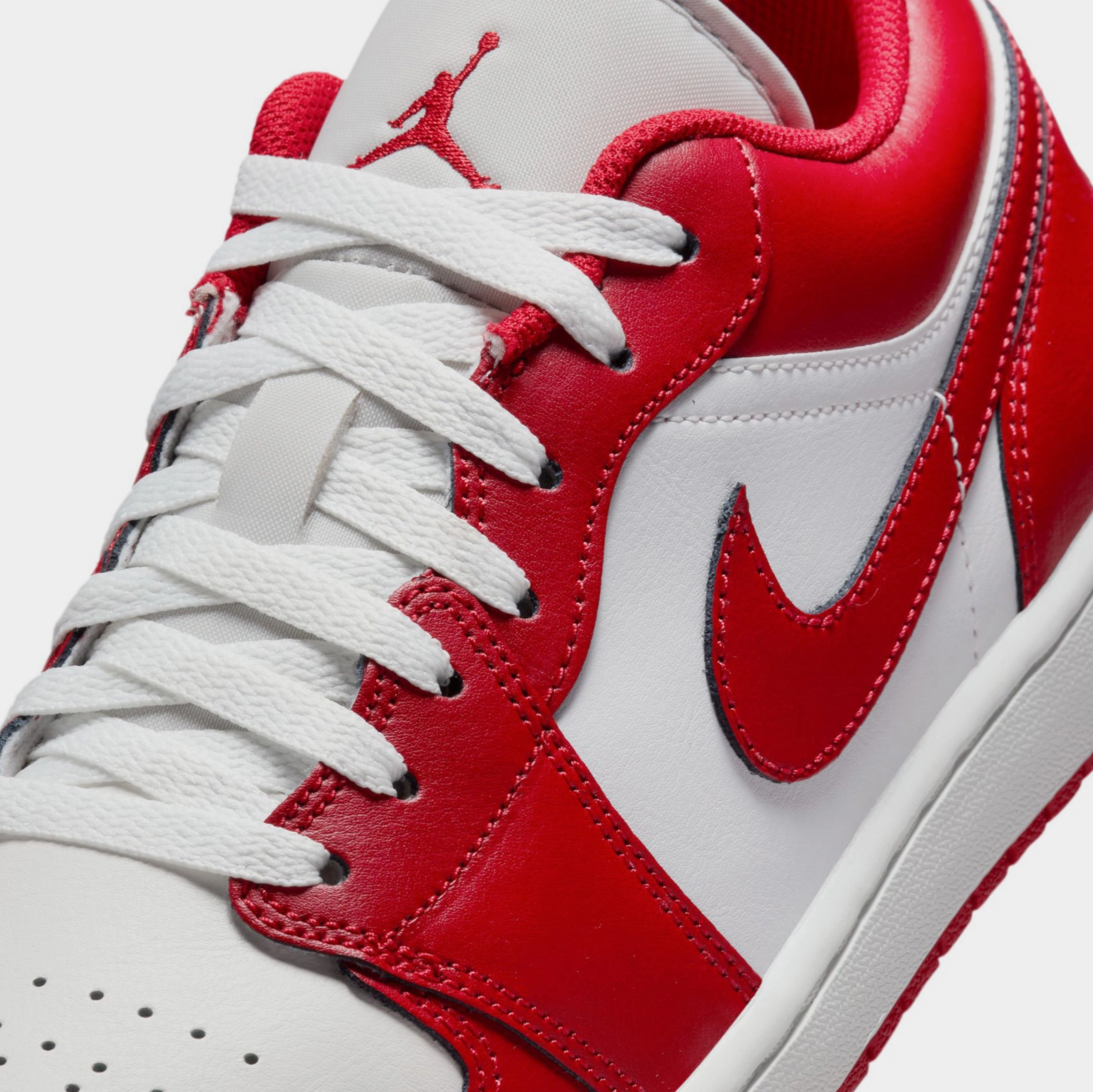 Air Jordan 1 Low Mens Lifestyle Shoes (Summit White/Summit White/Varsity Red) Air Jordan 1 original design shoes