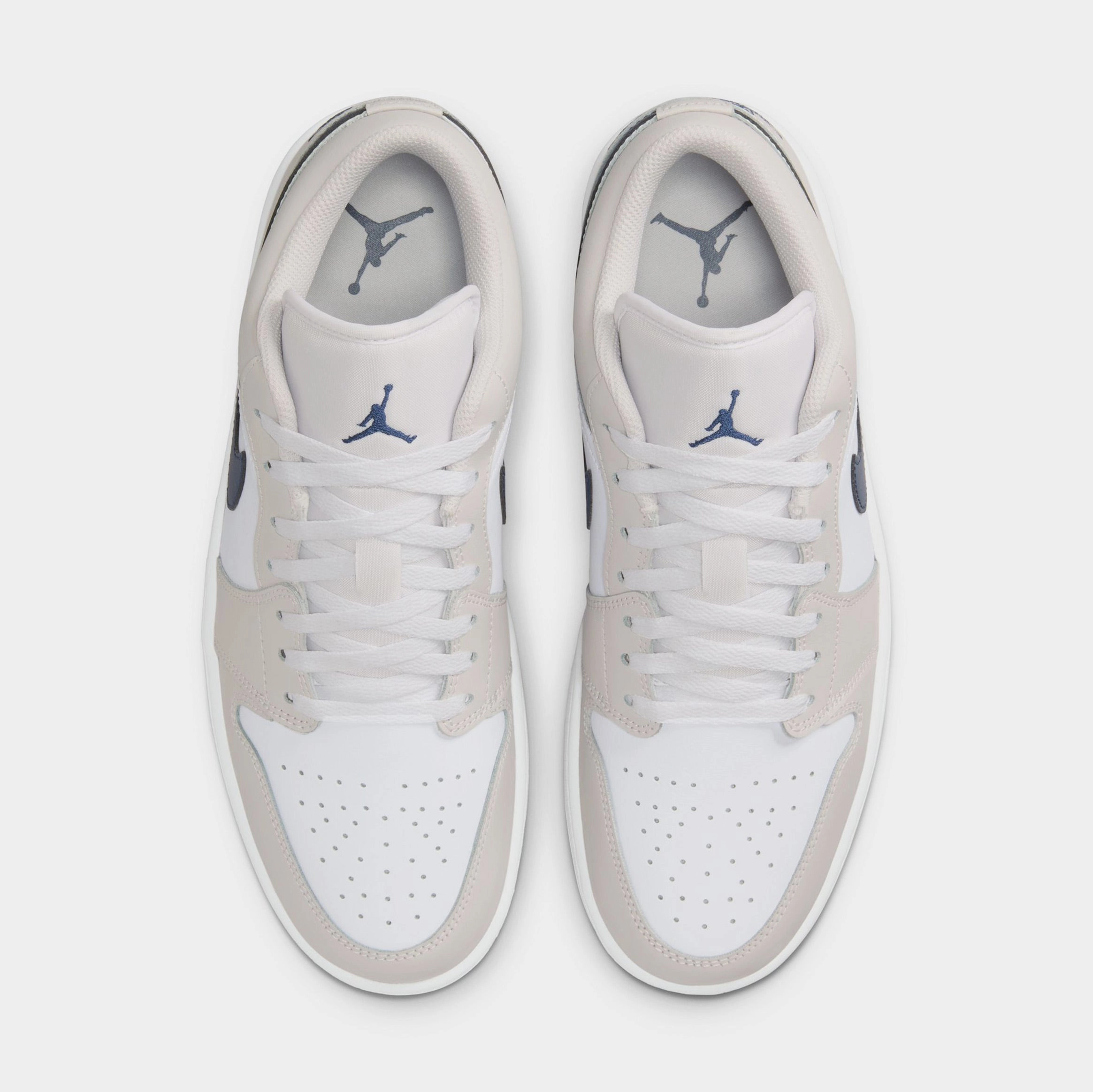 Air Jordan 1 Low Mens Lifestyle Shoes (White/Neutral Grey/Gum Medium Brown/Midnight Navy) Air Jordan 1 original design shoes