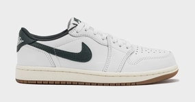Air Jordan 1 Low OG Oxidized Green Womens Lifestyle Shoes (White/Oxidized Green/Sail) Air Jordan 1 classic shoes for streetwear looks