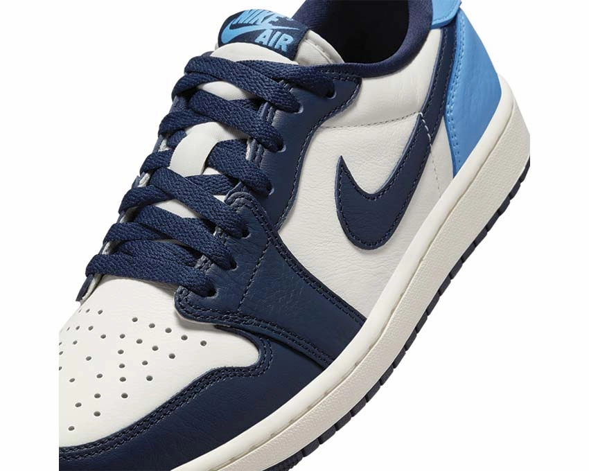 Air Jordan 1 Low OG "Obsidian" Vintage leather court sneakers