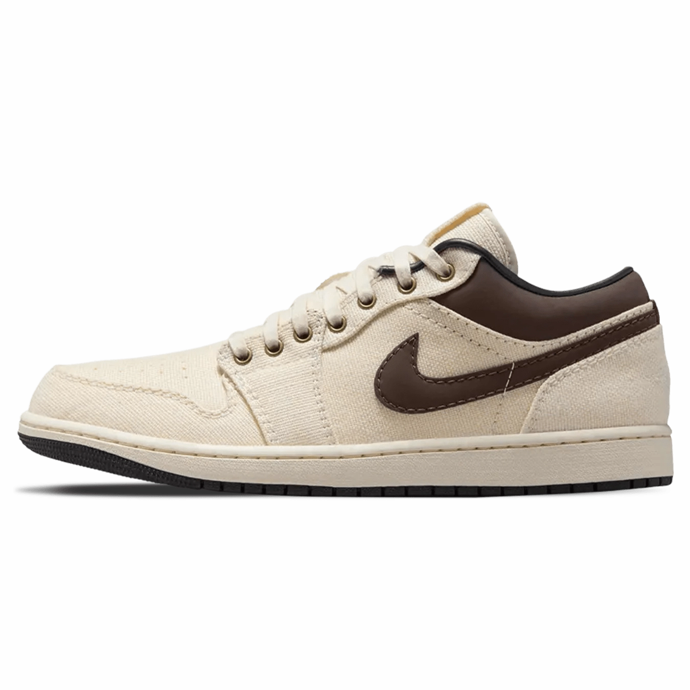 Air Jordan 1 Low Premium 'Ivory Baroque Brown' Air Jordan 1 sneakers with heritage court style