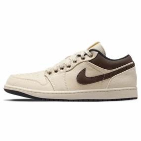 Air Jordan 1 Low Premium 'Ivory Baroque Brown' Air Jordan 1 sneakers with heritage court style