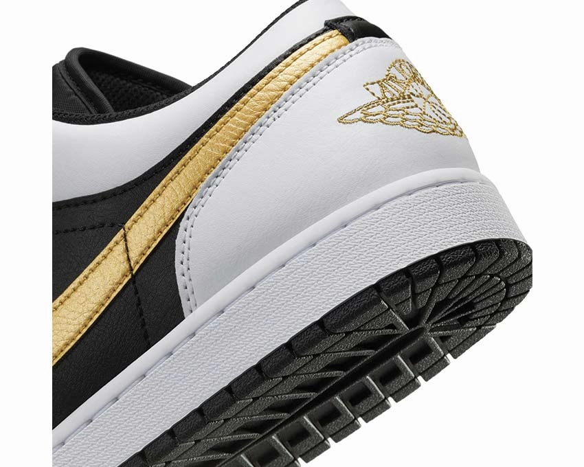 Air Jordan 1 Low "Metallic Gold" Vintage leather court sneakers