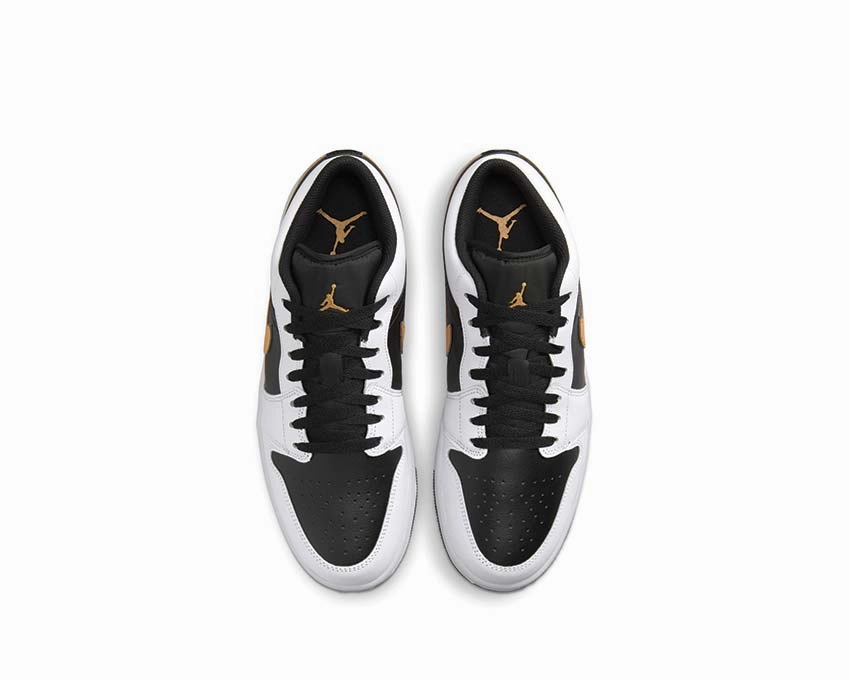 Air Jordan 1 Low "Metallic Gold" Vintage leather court sneakers