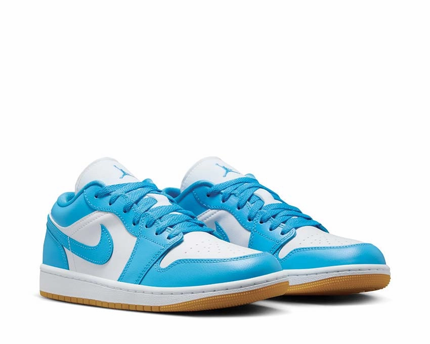 Air Jordan 1 Low "Powder Blue" Vintage leather court sneakers