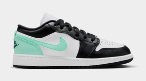 Air Jordan 1 Low Retro Glow Green Grade School Lifestyle Shoes (Glow Green/Black) Air Jordan 1 classic shoes for streetwear looks