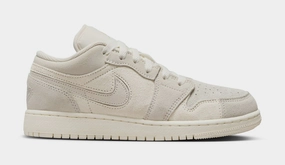 Air Jordan 1 Low SE Craft Grade School Lifestyle Shoes (Pale Ivory/Legend Light Brown/Sail) Air Jordan 1 classic shoes for streetwear looks