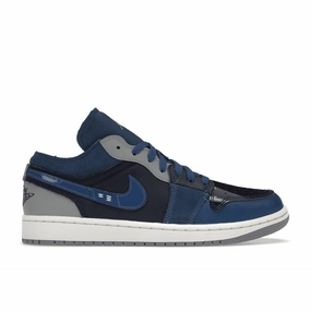 Air Jordan 1 Low SE Craft Obsidian French Blue Ashen Slate White Air Jordan 1 Low shoes with sleek lifestyle appeal