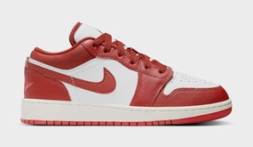 Air Jordan 1 Low SE Dune Red Grade School Lifestyle Shoes (White/Lobster/Sail/Dune Red) Air Jordan 1 classic shoes for streetwear looks