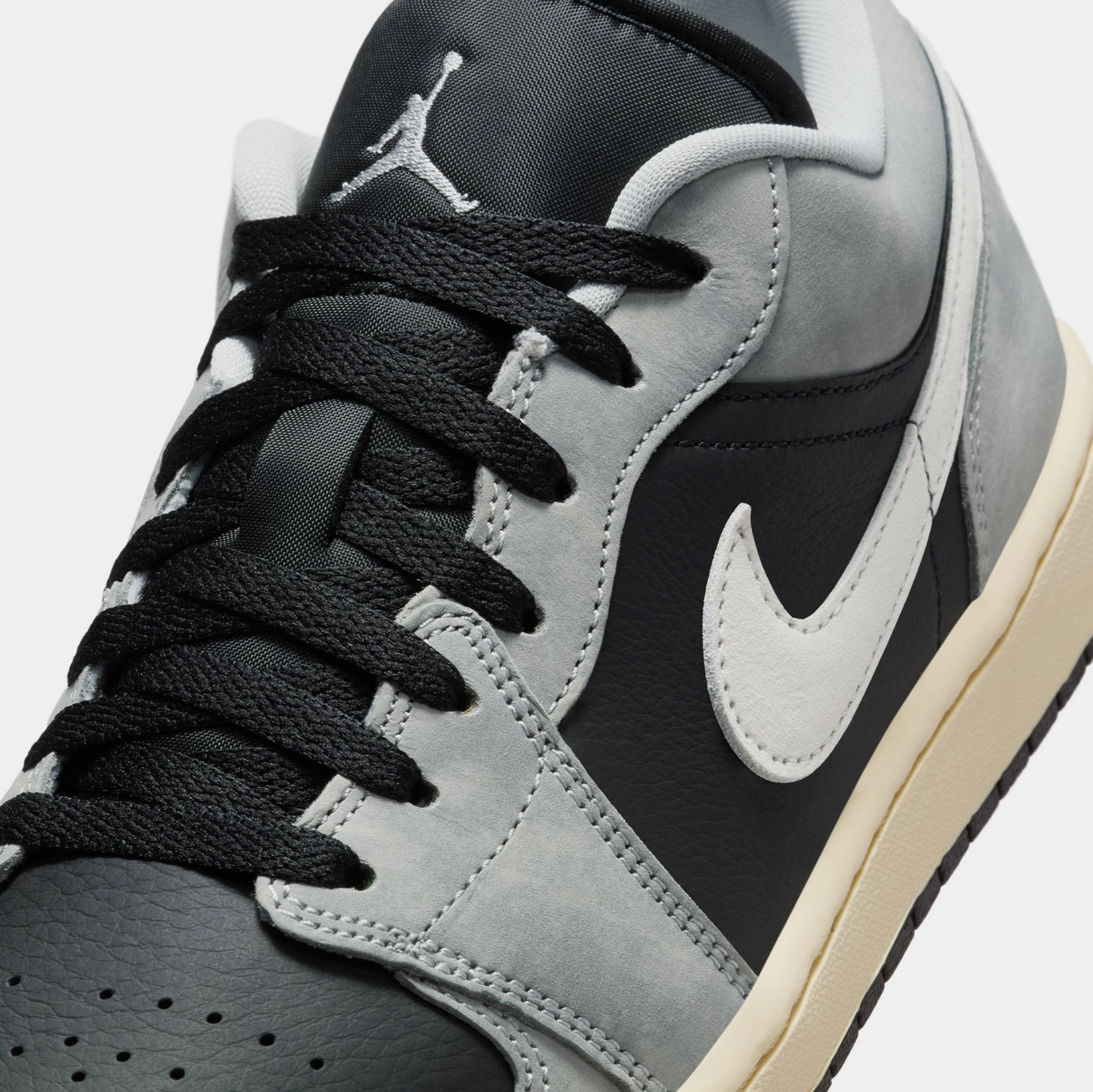 Air Jordan 1 Low SE Mens Lifestyle Shoes (Light Smoke Grey/White/Off Noir) Air Jordan 1 original design shoes