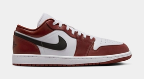 Air Jordan 1 Low SE Mens Lifestyle Shoes (White/Dark Pony/Black) Air Jordan 1 classic shoes for streetwear looks