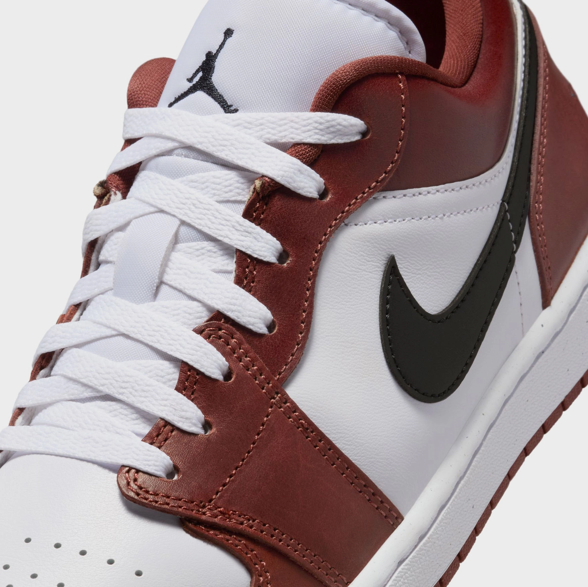Air Jordan 1 Low SE Mens Lifestyle Shoes (White/Dark Pony/Black) Air Jordan 1 original design shoes