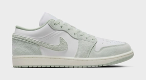 Air Jordan 1 Low SE Mens Lifestyle Shoes (White/Seafoam/Sail) Air Jordan 1 classic shoes for streetwear looks