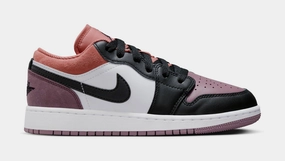 Air Jordan 1 Low SE Sky J Mauve Grade School Lifestyle Shoes (White/Orange/Mauve/Black) Air Jordan 1 classic shoes for streetwear looks