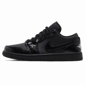 Air Jordan 1 Low SE Wmns 'Black Croc' Air Jordan 1 sneakers with heritage court style