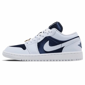 Air Jordan 1 Low SE Wmns 'Midnight Navy Gold Charms' Air Jordan 1 Low sneakers perfect for casual outfits