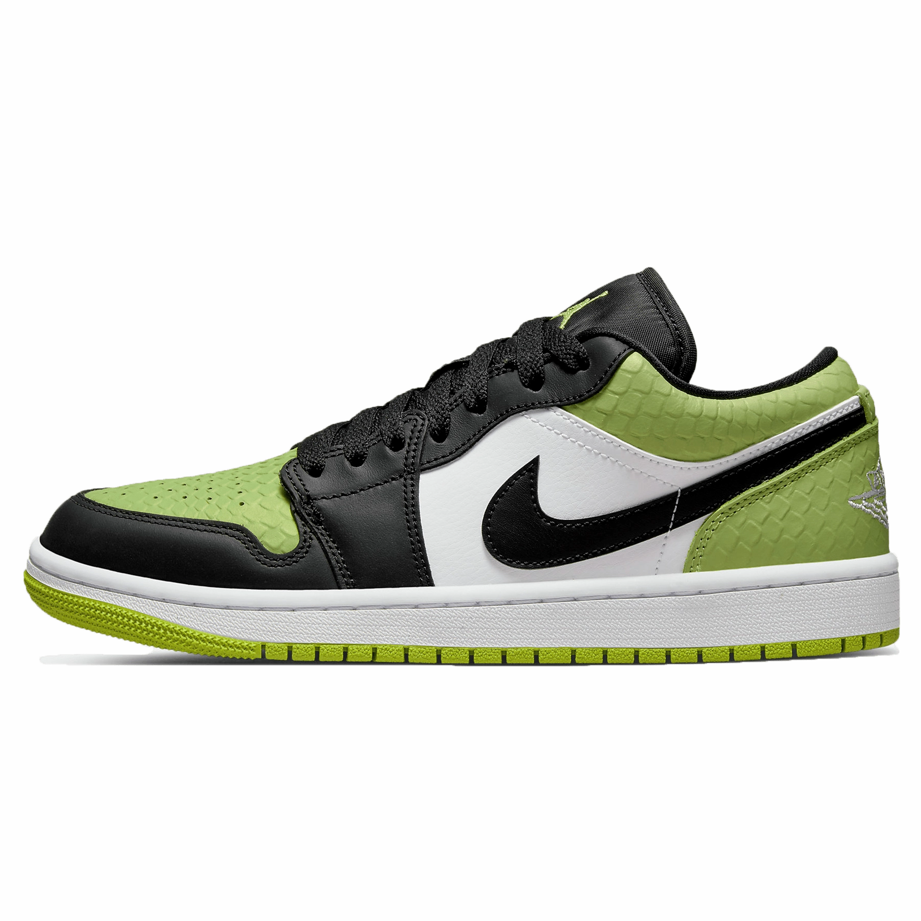 Air Jordan 1 Low SE Wmns 'Vivid Green Snakeskin Air Jordan 1 sneakers with heritage court style
