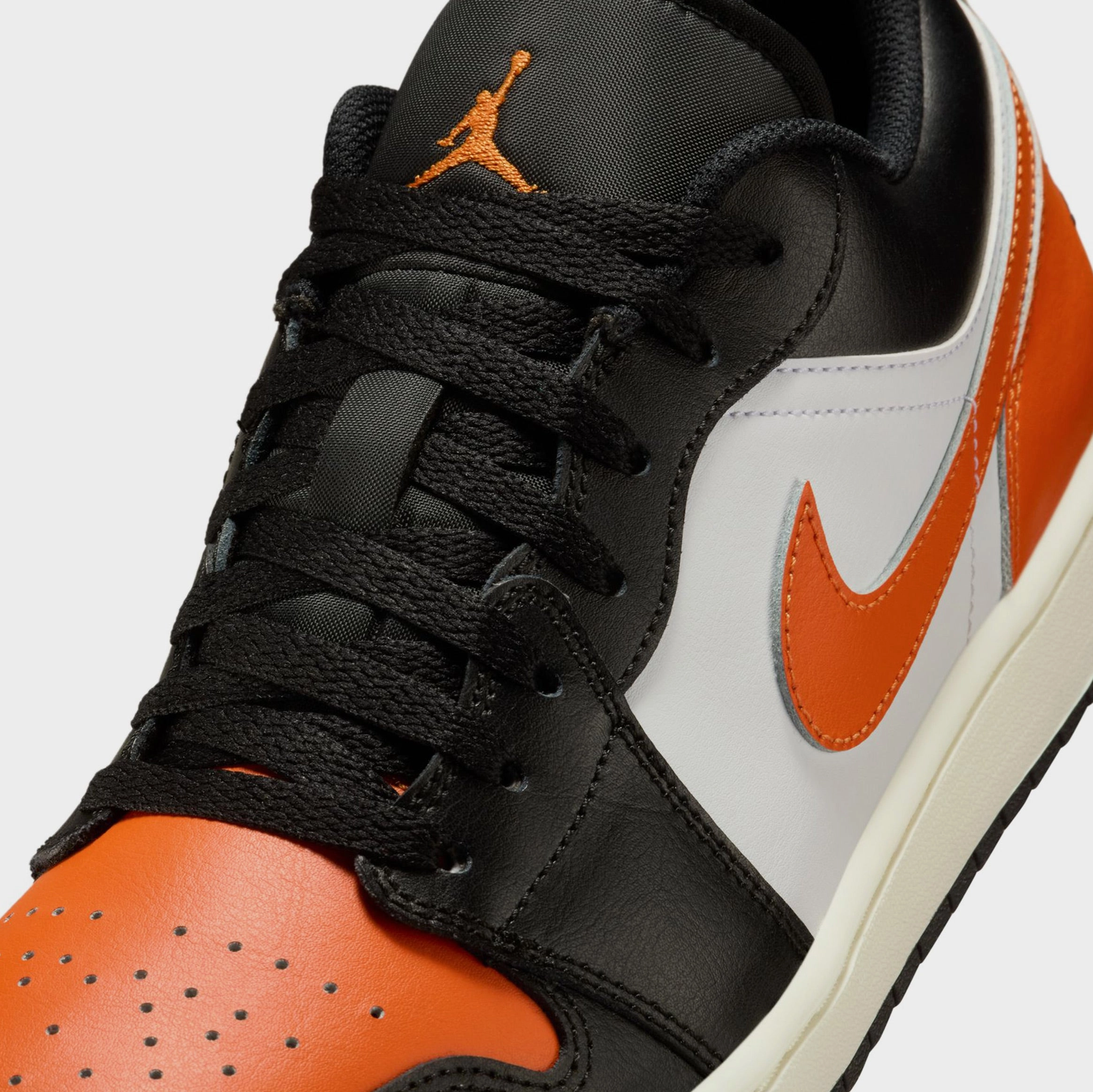 Air Jordan 1 Low Shattered Backboard Mens Lifestyle Shoes (Black/Starfish/White/Sail) Air Jordan 1 original design shoes
